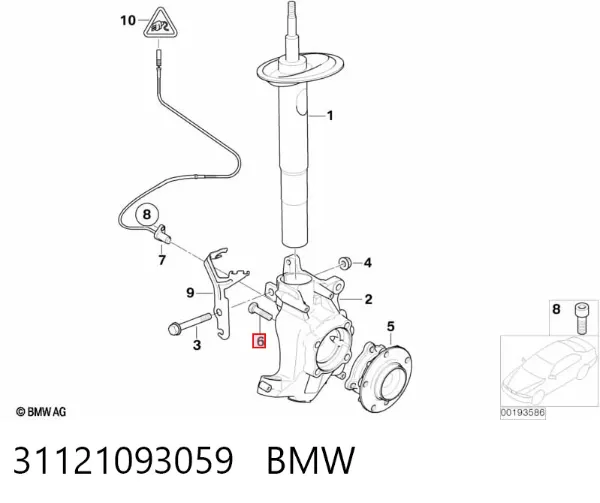 Передняя ступица 31121093059 BMW