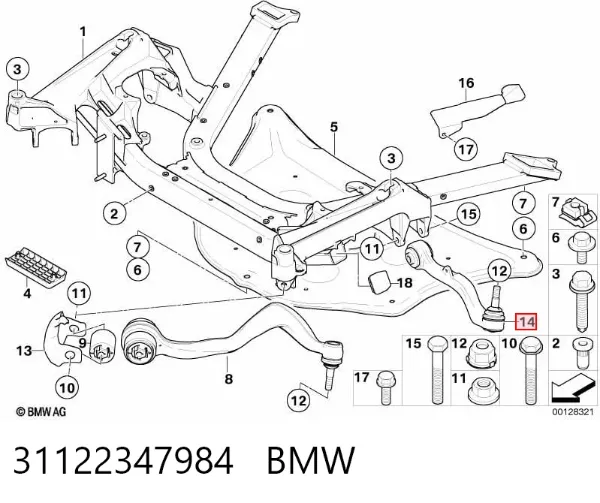 Нижний рычаг 31122347984 BMW