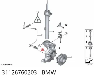 Болт ступицы BMW 31126760203