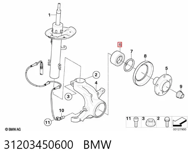 Подшипник ступицы 31203450600 BMW