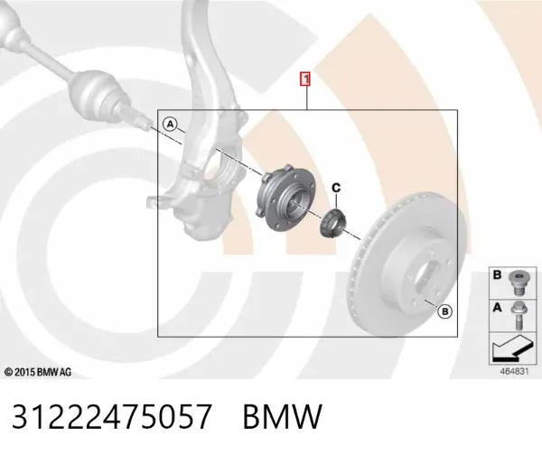 Передняя ступица 31222475057 BMW