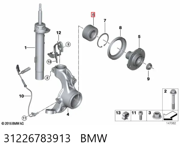 Подшипник ступицы 31226783913 BMW