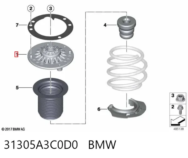 Опора переднего амортизатора 31305A3C0D0 BMW