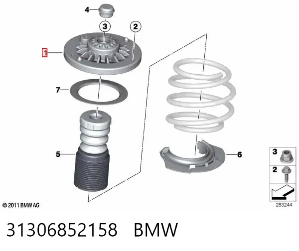 Опора переднего амортизатора 31306852158 BMW