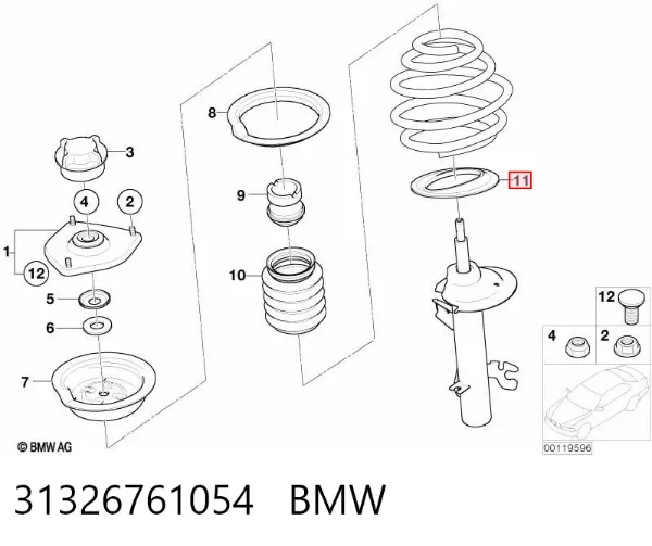 Буфер (отбойник) амортизатора переднего 31326761054 BMW