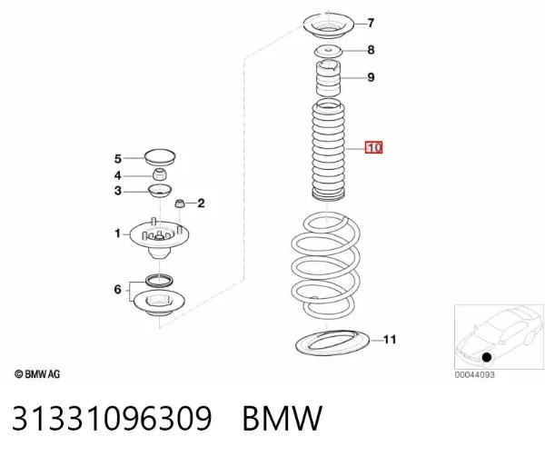 Пыльник амортизатора 31331096309 BMW