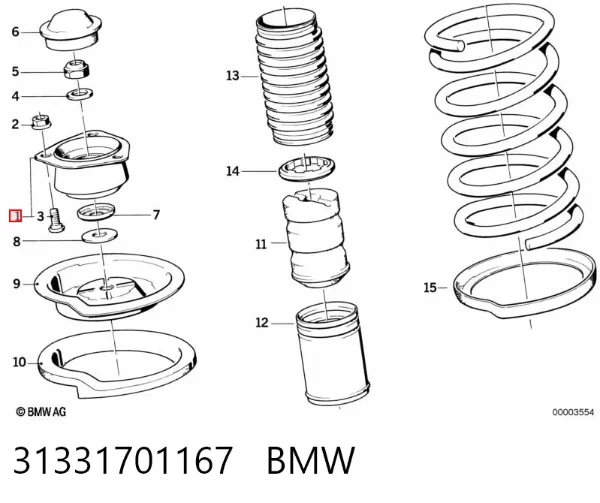 Опора переднего амортизатора 31331701167 BMW