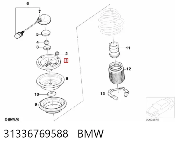 Опора переднего амортизатора 31336769588 BMW