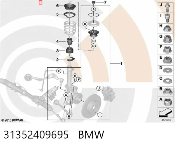Опора переднего амортизатора 31352409695 BMW