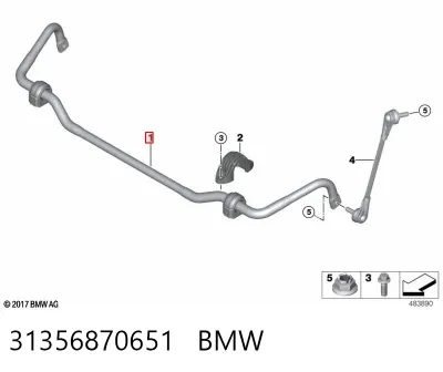 Стабилизатор передний BMW 31356870651
