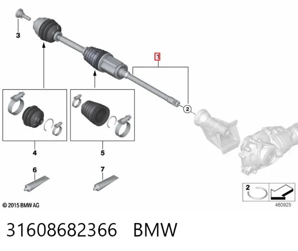 ШРУС внутренний правый 31608682366 BMW
