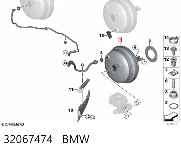 Усилитель тормозов 32067474 BMW