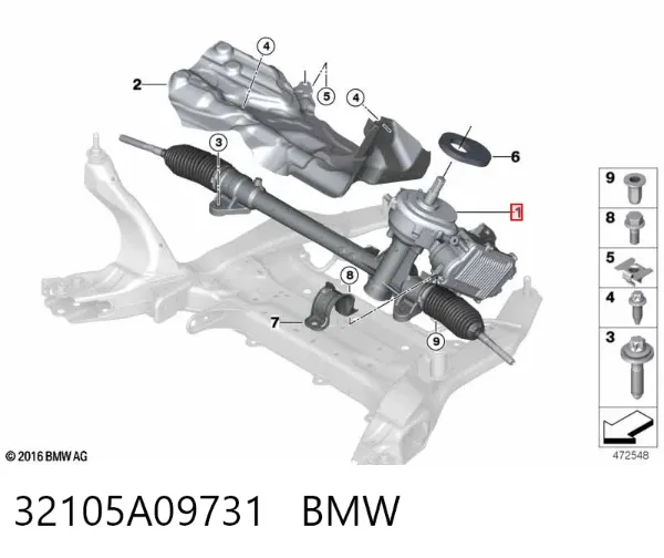 Рулевая рейка 32105A09731 BMW