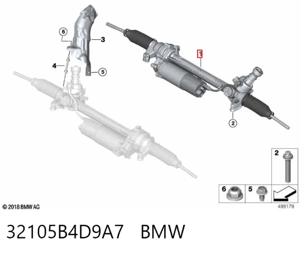 Рулевая рейка 32105B4D9A7 BMW