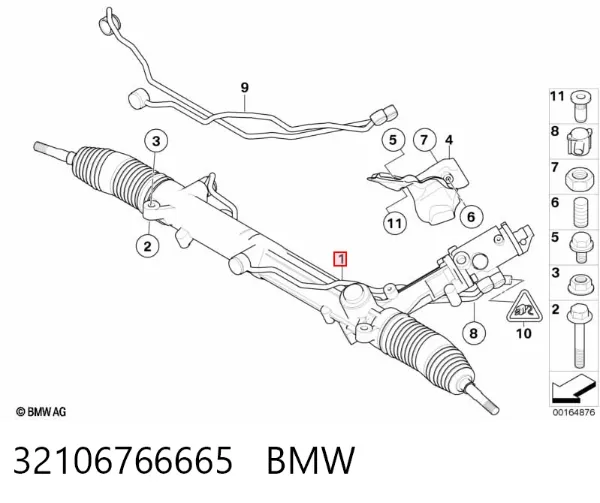 Рулевая рейка 32106766665 BMW