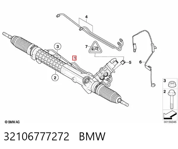 Рулевая рейка 32106777272 BMW