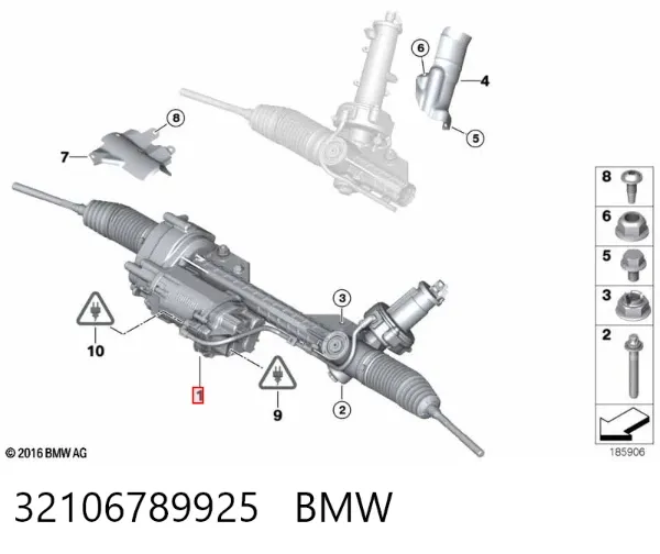 Рулевая рейка 32106789925 BMW