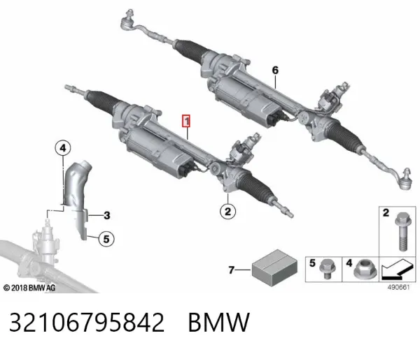Рулевая рейка 32106795842 BMW