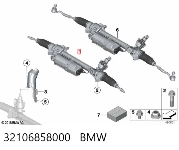 Рулевая рейка 32106858000 BMW