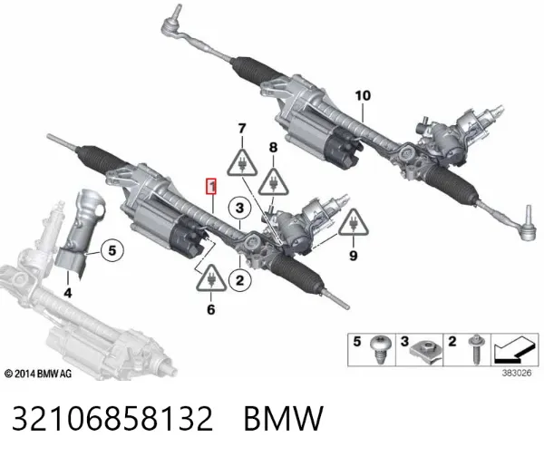 Рулевая рейка 32106858132 BMW