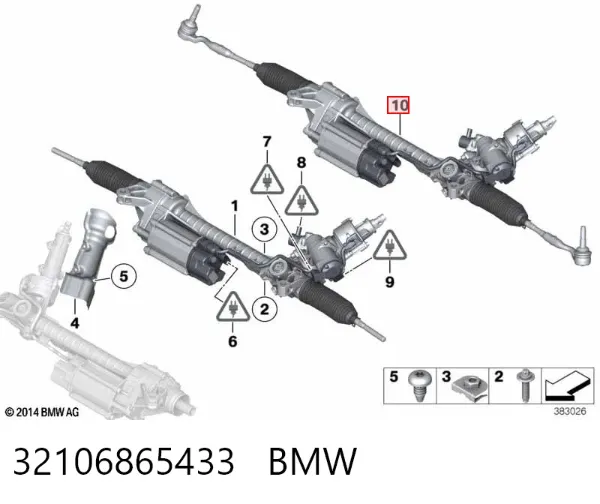 Рулевая рейка 32106865433 BMW