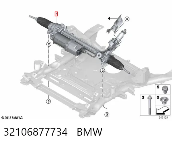 Рулевая рейка 32106877734 BMW