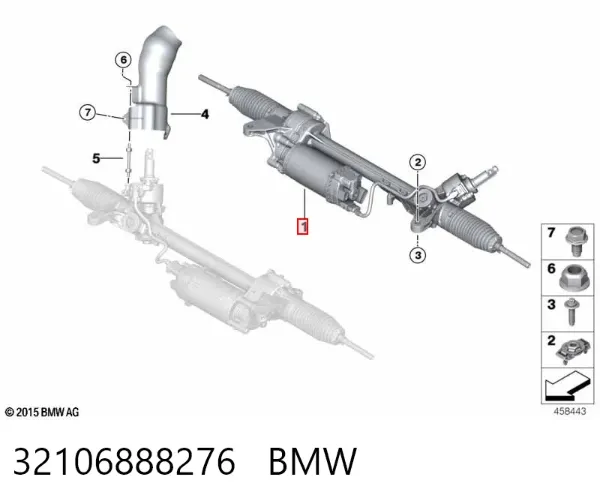 Рулевая рейка 32106888276 BMW