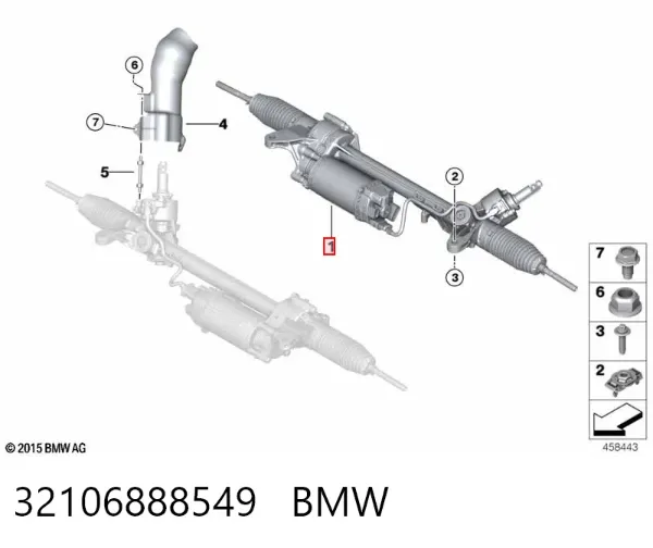 Рулевая рейка 32106888549 BMW