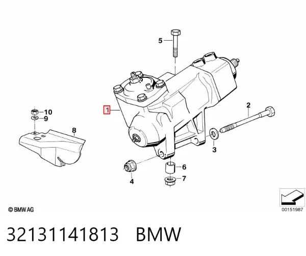 Рулевой редуктор 32131141813 BMW
