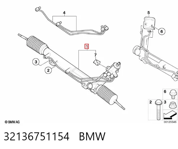 Рулевой редуктор 32136751154 BMW