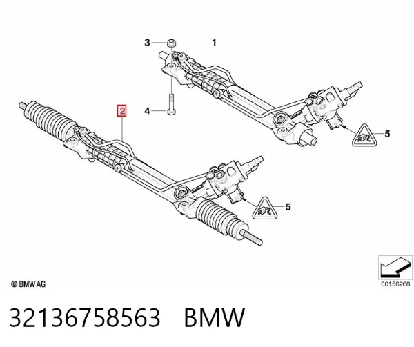 Рулевая рейка 32136758563 BMW