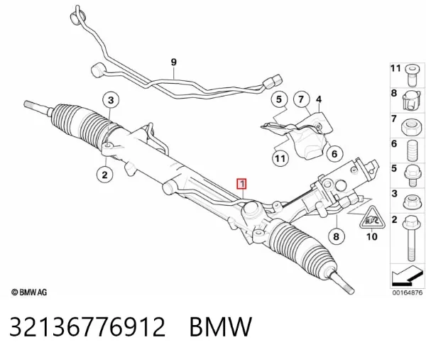 Рулевая рейка 32136776912 BMW