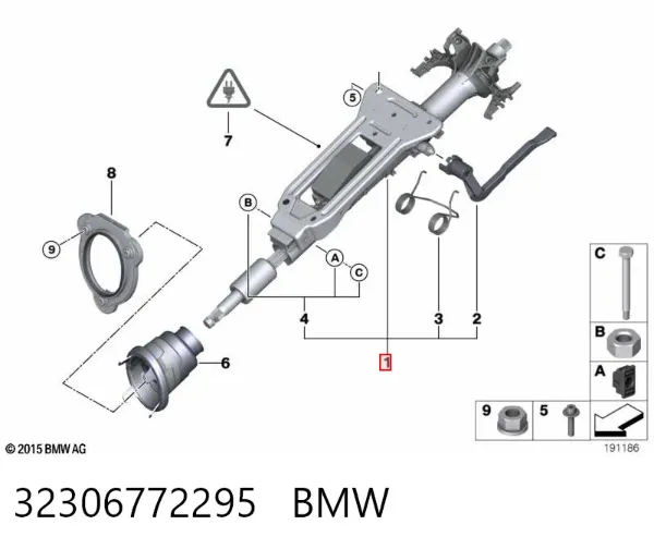Рулевая колонка 32306772295 BMW