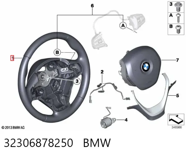 Руль 32306878250 BMW
