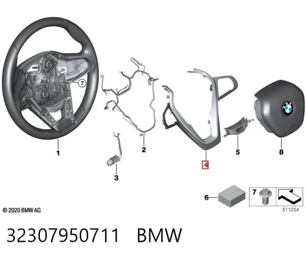 Накладка рулевого колеса 32307950711 BMW