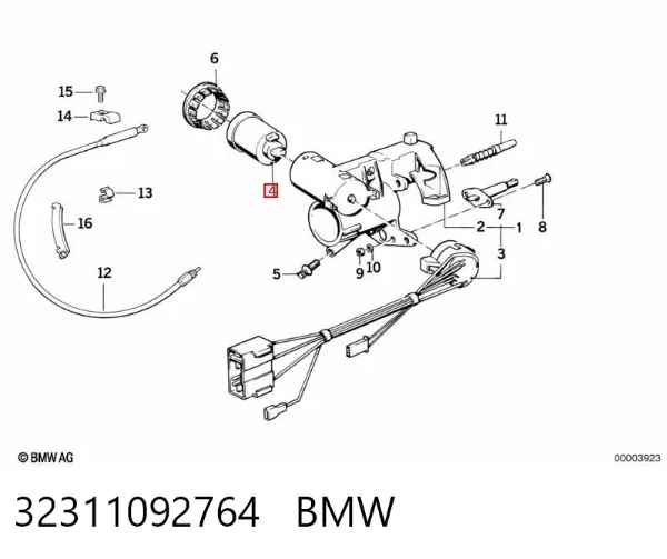 Личинка замка зажигания 32311092764 BMW