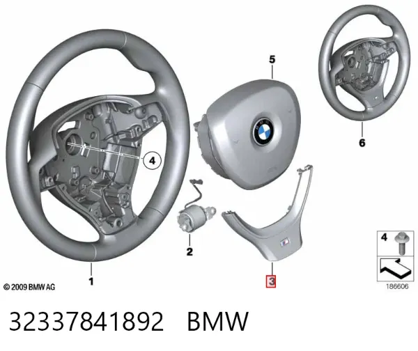 Накладка рулевого колеса 32337841892 BMW