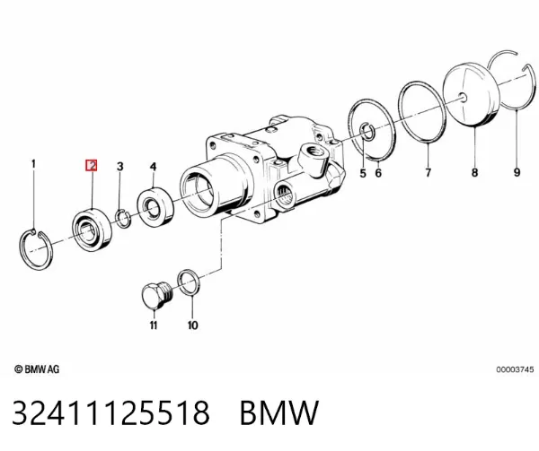 Подшипник стартера 32411125518 BMW