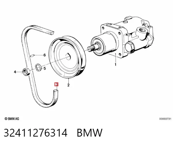 Ремень генератора 32411276314 BMW
