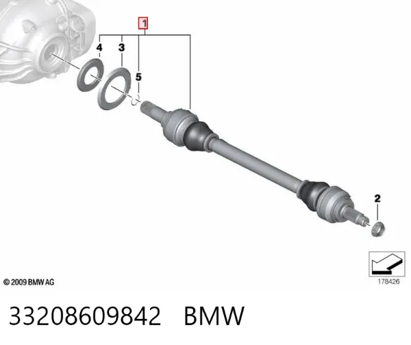 Задняя полуось 33208609842 BMW
