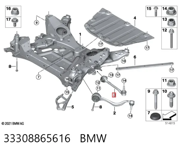 Нижний рычаг 33308865616 BMW