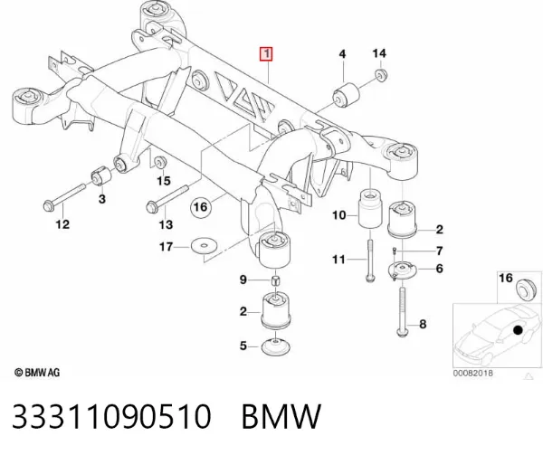 Подрамник задний BMW 7 E38