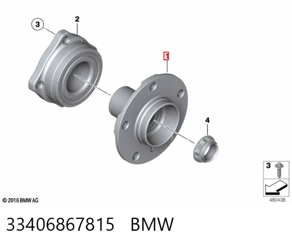 Задняя ступица 33406867815 BMW
