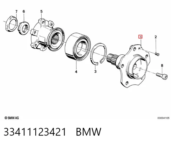 Задняя ступица BMW 5 E34