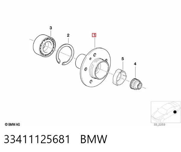 Задняя ступица 33411125681 BMW