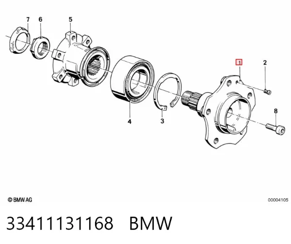Задняя ступица 33411131168 BMW