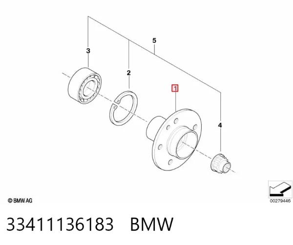 Задняя ступица 33411136183 BMW