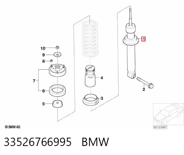 Амортизатор задний 33526766995 BMW