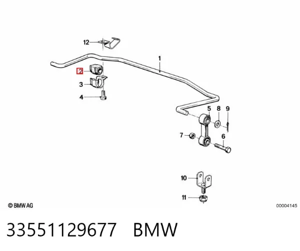 Втулка стабилизатора 33551129677 BMW
