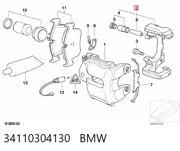 Скоба суппорта 34110304130 BMW